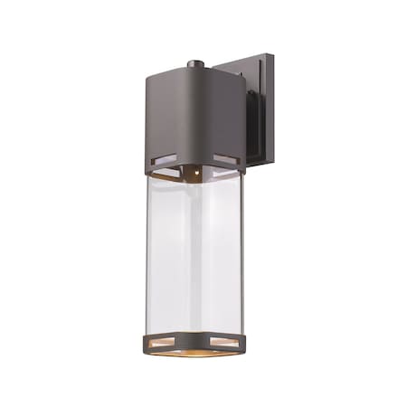 Z-Lite Lestat 1 Light Outdoor Wall Light, Deep Bronze & Clear 562B-DBZ-LED